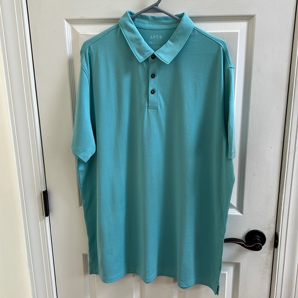 NWOT Apt. 9 Premier Flex XXL Aqua Polo